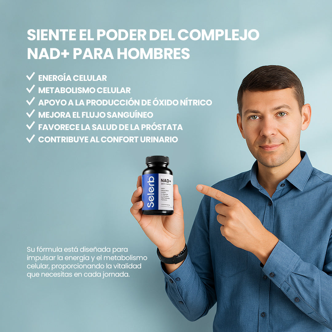 Selerb NAD+ para Hombres – Energía, Circulación y Anti-Edad