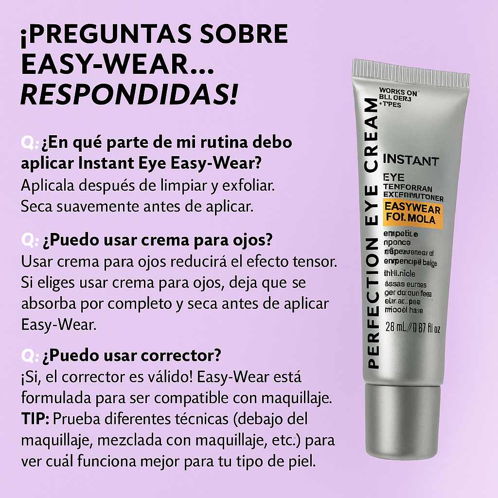 Crema Lifting instantáneo para ojos - Fórmula fácil de usar: lifting definitivo y acabado suave