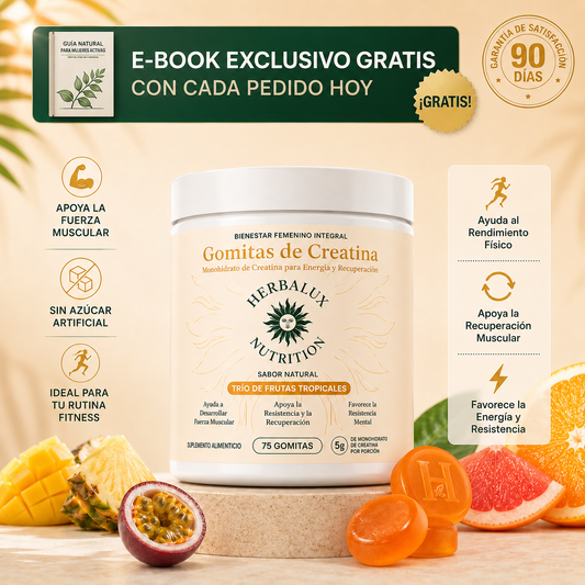 Creatina Gummies 5000mg — Fuerza, Recuperación y Definición Muscular | Herbalux®