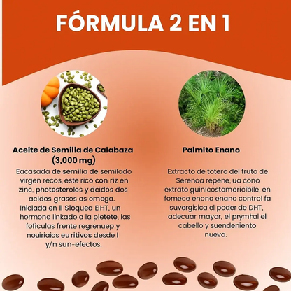 Aceite de Semilla de Calabaza 3000 mg – Cabello Fuerte y Piel Radiante HerbaLux